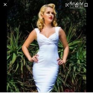 Pinup Couture White Midi Dress